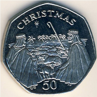 Гибралтар, 50 пенсов (2002 г.)
