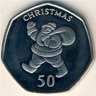 Гибралтар, 50 пенсов (2004 г.)