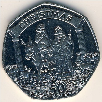 Гибралтар, 50 пенсов (2003 г.)