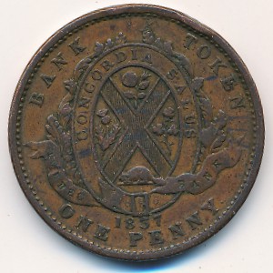 Quebec, 2 sous - 1 penny, 1837