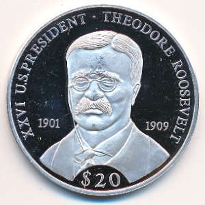 Либерия, 20 долларов (2000 г.)