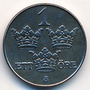 Sweden, 1 ore, 1942–1950 Sweden, 1 ore, 1942–1950