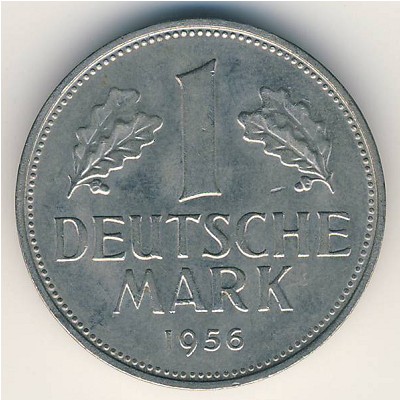 West Germany, 1 mark, 1950–2001