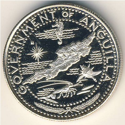 Anguilla, 1 dollar, 1969–1970