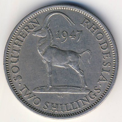 Southern Rhodesia, 2 shillings, 1947
