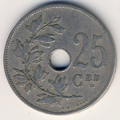 Бельгия, 25 сентим (1908 г.)