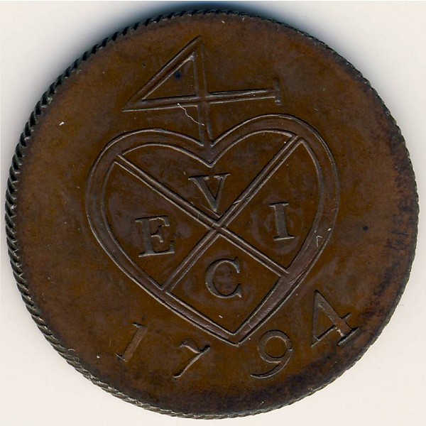 Бомбей, 1 пайса (1791–1794 г.) Бомбей, 1 пайса (1791–1794 г.)