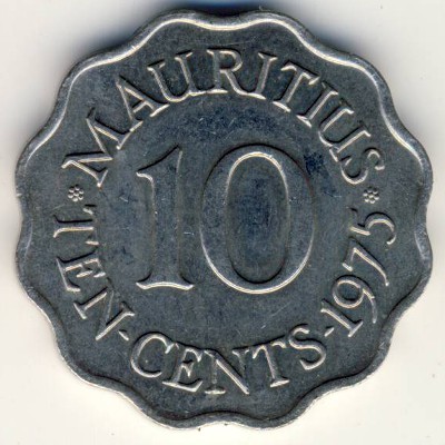 Mauritius, 10 cents, 1954–1978 Mauritius, 10 cents, 1954–1978