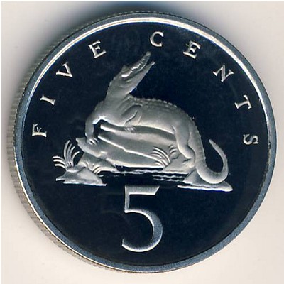 Ямайка, 5 центов (1990–1993 г.)
