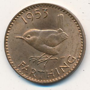 Великобритания, 1 фартинг (1953 г.) Великобритания, 1 фартинг (1953 г.)