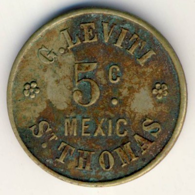 Saint Thomas, 5 cents, 1928