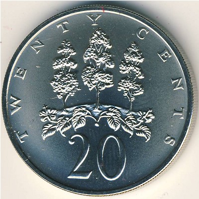 Jamaica, 20 cents, 1971–1976