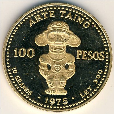 Доминиканская республика, 100 песо (1975 г.)