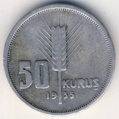 Турция, 50 куруш (1935–1937 г.)