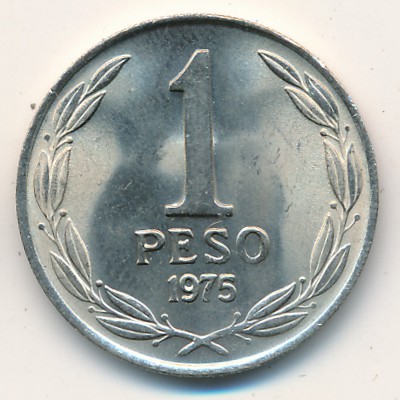 Chile, 1 peso, 1975 Chile, 1 peso, 1975