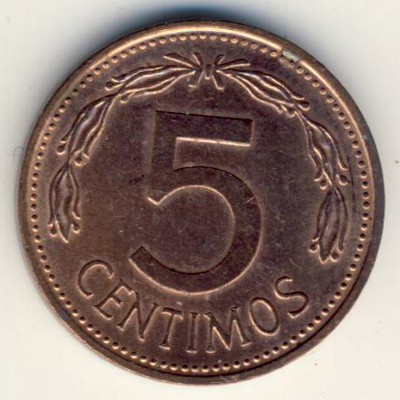 Venezuela, 5 centimos, 1974–1977