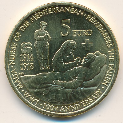 Мальта, 5 евро (2014 г.)