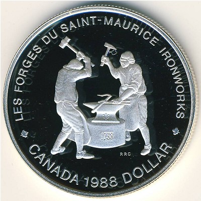 Канада, 1 доллар (1988 г.)