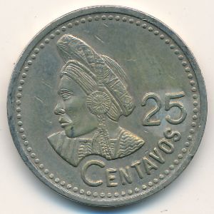Гватемала, 25 сентаво (1996–2000 г.)