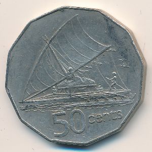 Fiji, 50 cents, 1986–1987