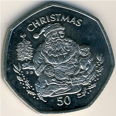 Гибралтар, 50 пенсов (1999 г.)