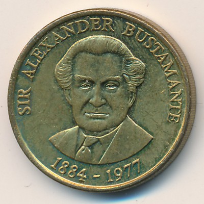 Jamaica, 1 dollar, 1990–1993