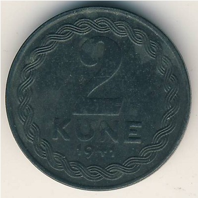 Хорватия, 2 куны (1941 г.) Хорватия, 2 куны (1941 г.)