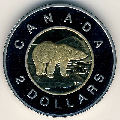 Канада, 2 доллара (1996–2003 г.)