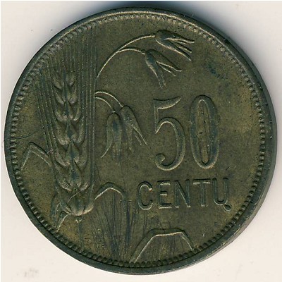 Lithuania, 50 centu, 1925