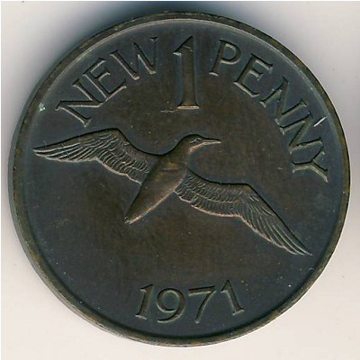 Guernsey, 1 new penny, 1971
