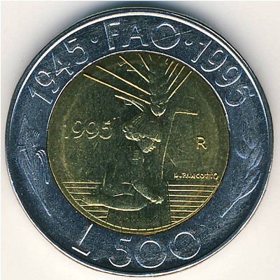 San Marino, 500 lire, 1995 San Marino, 500 lire, 1995