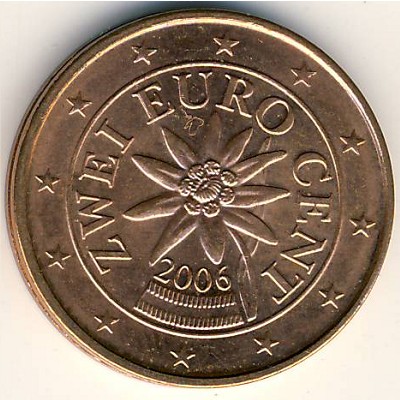 Австрия, 2 евроцента (2002–2020 г.) Австрия, 2 евроцента (2002–2020 г.)