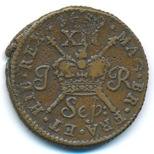 Ирландия, 1 шиллинг (1689–1690 г.)
