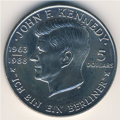 Niue, 5 dollars, 1988 Niue, 5 dollars, 1988