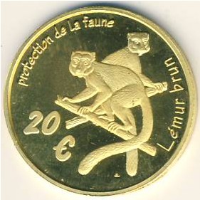 Mayotte., 20 euro, 2004