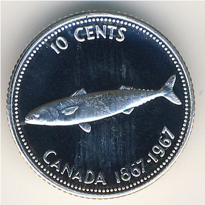 Canada, 10 cents, 1967