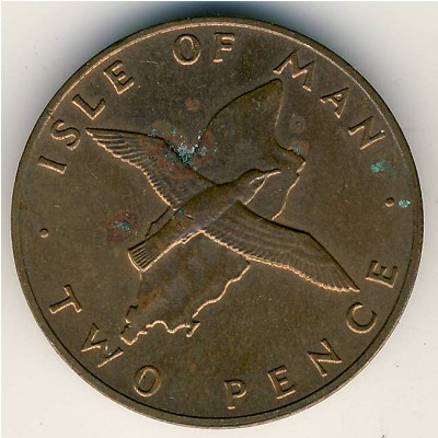 Isle of Man, 2 pence, 1976–1979
