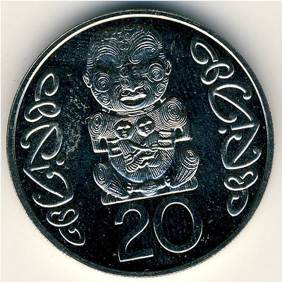 Новая Зеландия, 20 центов (1990–1998 г.)