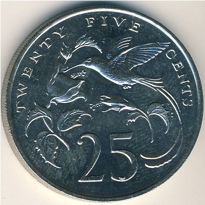 Jamaica, 25 cents, 1969–1990