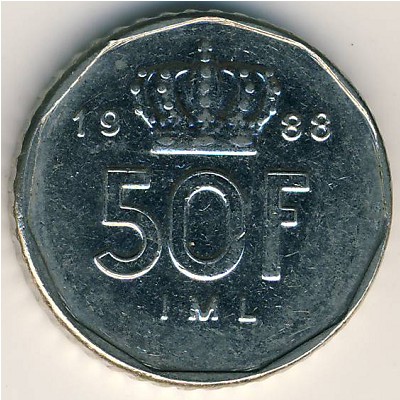 Люксембург, 50 франков (1987–1989 г.)