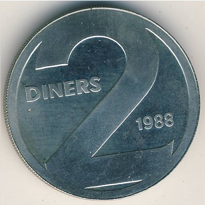 Андорра, 2 динера (1988 г.)