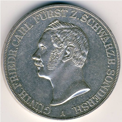 Schwarzburg-Sonderhausen, 2 thaler, 1841–1854 Schwarzburg-Sonderhausen, 2 thaler, 1841–1854