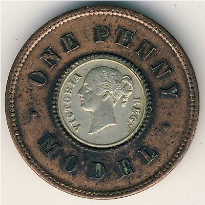 Великобритания, 1 пенни (1844 г.)
