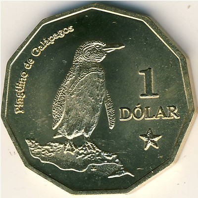Galapagos Islands., 1 dolar, 2008