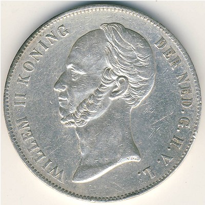 Нидерланды, 2 1/2 гульдена (1841–1849 г.)