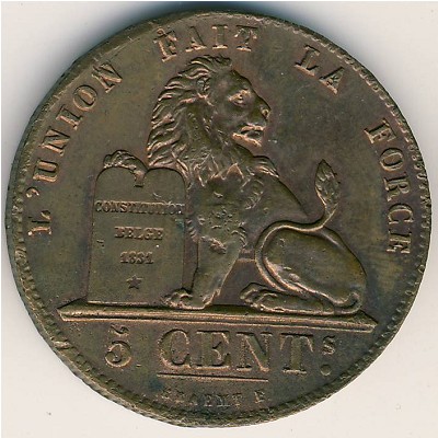Belgium, 5 centimes, 1811–1861