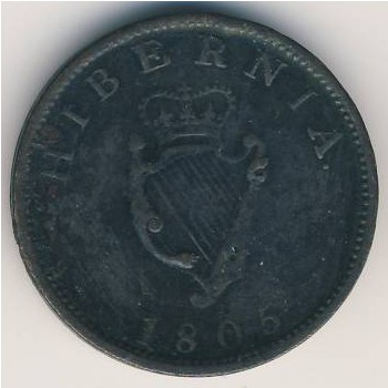 Ireland, 1/2 penny, 1805