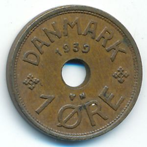 Denmark, 1 ore, 1927–1940