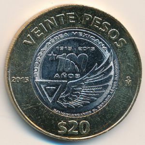 Mexico, 20 pesos, 2015