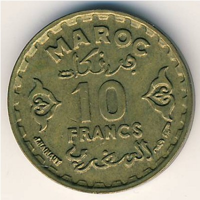 Марокко, 10 франков (1951 г.) Марокко, 10 франков (1951 г.)